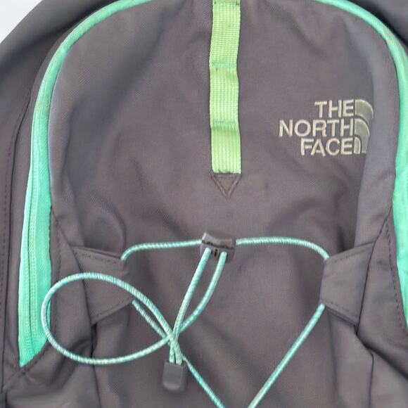 The North Face‎ Jester Laptop Backpack Gray/Green Hiking Camping Climbing - Picture 8 of 10